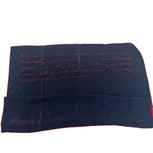 Geoffrey Beene Commemorative silk navy scarf Terra Museum of Art Chicago 1987